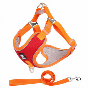 The Perfect Companion: Breathable Pet Harness Adjustable Leash